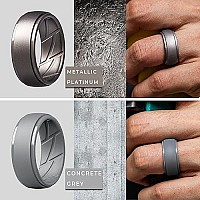 Thunderfit Silicone Ring Men Breathable With Air Flow Grooves 10Mm Wide 25Mm Thick Black Dark Grey Light Grey Light Br