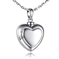 S925 Mom Dad Forever In My Heart Urn Pendant Necklace Cremation Jewelry Memorial Sterling Silver Jewelry Necklace For Ashes Keep