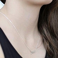 Hidepoo Princess Name Necklace Personalized Name Pendant Necklace Princess Necklace Chain Jewelry Gifts For Birthday Wedding