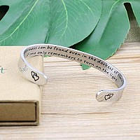 Daughter Mother Bracelets Wide Cuff Bangle Message Engraved Christmas Gifts For Her Happiness Can Be Found Even In The Darkest