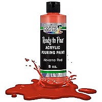 Pouring Masters Havana Red Acrylic Ready To Pour Pouring Paint Premium 8Ounce Premixed Waterbased For Canvas Wood Paper