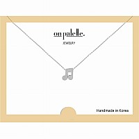 Note Symbol High Polished Pendant Necklaces By Dobbi Variety Of Colors Available