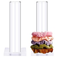 Oaoleer 2Pcs Scrunchie Holder Stand Clear Jewelry Organizer For Teen Girl Women Gifts The Perfect Scrunchy Display Organizer