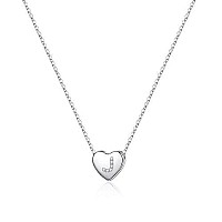 925 Sterling Silver Initial Necklace For Girls Dainty Letter J Initial Heart Necklace For Women Girls Valentines Mothers Da