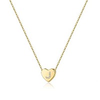 Initial Necklace For Girls Dainty 14K Gold Plated Letter J Initial Heart Necklace For Women Girls Valentines Mothers Day Girls