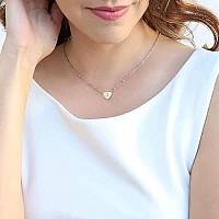 Initial Necklace For Girls Dainty 14K Gold Plated Letter J Initial Heart Necklace For Women Girls Valentines Mothers Day Girls