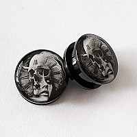 Serynow Skull Ear Gauges Plugs And Tunnels Ear Stretcher Expander 6Mm25Mm 316L Stainless Steel Screw Plug Piercing Jewelry 34