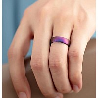 Thunderfit Silicone Wedding Bands Promise Rings For Women Breathable Air Grooves 55Mm Width 15Mm Thick Galaxy Size 354