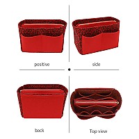 Lexsion Felt Purse Bag Organizer Insert With Zipper Bag Tote Shaper Fit Speedy Neverful Pm Mm 8021 Rleopard Sm