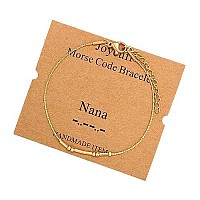 Joycuff Nana Gifts For Women Morse Code Bracelets For Women Mother Mom Mothers Day Birthday Christmas Stianless Steel Jewelry Gi