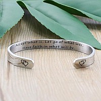 Memgift Accept What Is Let Go Of What Was Have Faith In What Will Be Christian Faith Cuff Bracelets Gifts For Women Mothers Day