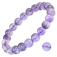 Dazcolo Natural Gemstone Bracelet 75 In Stretch Gems Stones 8Mm Round Beads Healing Crystals Quartz Women Men Girls Gifts Lave