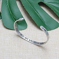 Inspirational Gifts For Women Friendship Cuff Bracelets For Women Birthday Christmas Gift Stainless Steel Jewelry