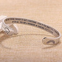 Btysun Anxiety Bracelets For Women Inspirational Gifts For Her Teen Girls Rainbow Bracelet Strong Faith Encouragement Friend Bra