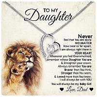 To My Daughter Necklace From Dad With Heartfelt Message Elegant Box Father Daughter Gifts From Dad Birthday Gift For Daughte