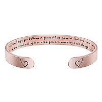 Joycuff Daughter Bracelets Christmas Birthday Gifts To Teen Girls Stainless Steel Rose Gold Cuff Bangle I Hope You Believe In Yo