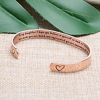 Joycuff Daughter Bracelets Christmas Birthday Gifts To Teen Girls Stainless Steel Rose Gold Cuff Bangle I Hope You Believe In Yo