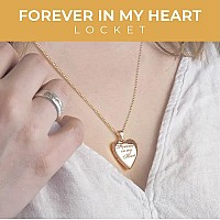 Picturesongoldcom Forever In My Heart Locket Necklace Custom Necklaces For Women Personalized Engraved Picture Locket Neckl