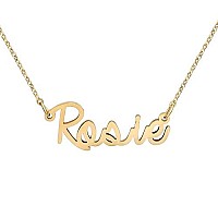 Yiyang Personalized Name Necklace 18K Gold Plated Stainless Steel Pendant Jewelry Birthday Christmas Gifs Rosie