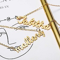 Yiyang Personalized Name Necklace 18K Gold Plated Stainless Steel Pendant Jewelry Birthday Christmas Gifs Rosie