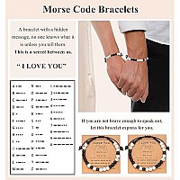 Ungent Them Matching Couples Bracelets Morse Code Boyfriend Girlfriend Long Distance Relationship Christmas I Love You Valentine