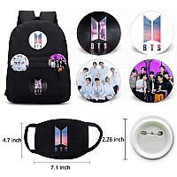 Etel Like Bts Gifts Set Including Drawstring Bag Backpack Necklace Earrings Rings Bracelets Face Masks Button Pins Lany