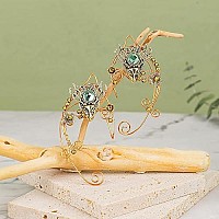 Yolmina Elf Ear Cuffs Handmade Copper Metal Deer Elven Fairy Earrings Cuff Wrap Clipon For Women Fantasy Ren Fairy Halloween