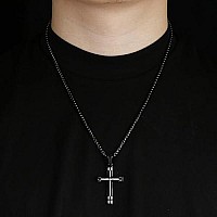 Hzman To My Son Philippians 413 Bible Verse Cross Necklace I Can Do All Things Stainless Steel Necklace Christmas Birthday Gif