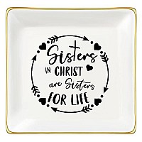 Joycuff Gifts For Sister In Christ Sister Gifts From Sisters Christian Gifts For Women Religious Ceramic Trinket Dish Tray Gif