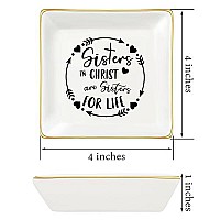 Joycuff Gifts For Sister In Christ Sister Gifts From Sisters Christian Gifts For Women Religious Ceramic Trinket Dish Tray Gif