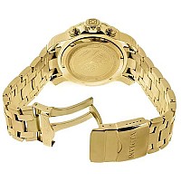 Invicta Mens 0073 Pro Diver Collection Chronograph 18K Goldplated Watch