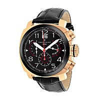 Christian Van Sant Mens Grand Python Black Swiss Parts Quartz Watch