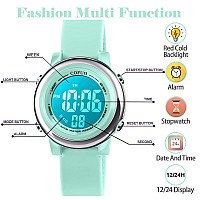 Cofuo Kids Digital Sport Waterproof Watch For Girls Boys Kid Sports Outdoor Led Electrical Watches With Luminous Alarm Stopwatc