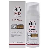 Uv Clear Facial Sunscreen Spf 46 Tinted By Eltamd For Unisex 17 Oz Sunscreen