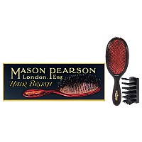 Extra Large Pure Bristle Brush B1 Dark Ruby By Mason Pearson For Unisex 2 Pc Hair Brush And Cleaning Brush