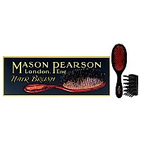 Handy Pure Bristle Brush B3 Dark Ruby By Mason Pearson For Unisex 2 Pc Hair Brush And Cleaning Brush