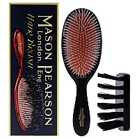 Universal Nylon Brush Nu2 Dark Ruby By Mason Pearson For Unisex 2 Pc Hair Brush Cleaning Brush