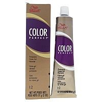 Color Perfect Permanent Creme Gel Hair Color 4Rv Medium Red Violet Brown By Wella For Unisex 2 Oz Hair Color