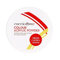 Colour Acrylic Powder Neon Cherry By Cuccio Pro For Women 16 Oz Acrylic Powder