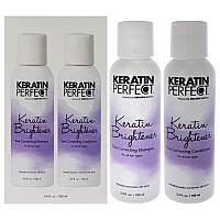 Keratin Brightener Duo By Keratin Perfect For Unisex 2 Pc 34Oz Shampoo 34Oz Conditioner