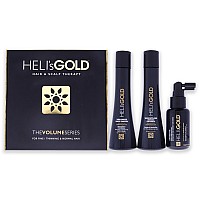 The Volume Series Travel Kit By Helis Gold For Unisex 3 Pc 33Oz Weightless Conditioner 33Oz Volumize Shampoo 17Oz Antidot