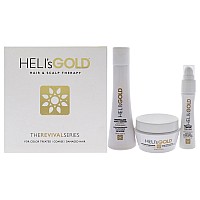 The Revival Series Travel Kit By Helis Gold For Unisex 3 Pc 33Oz Revitalize Shampoo 33Oz Restructure Masque 1Oz Crystal Cr