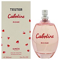 Cabotine Rose By Parfums Gres For Women 34 Oz Edt Spray Tester