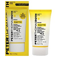 Max Matte Shine Control Sunscreen Spf 45 By Peter Thomas Roth For Unisex 17 Oz Sunscreen