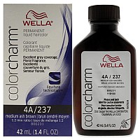 Color Charm Permanent Liquid Hair Color 237 4A Medium Ash Brown By Wella For Unisex 142 Oz Hair Color