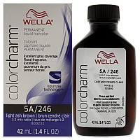 Color Charm Permanent Liquid Hair Color 246 5A Light Ash Brown By Wella For Unisex 142 Oz Hair Color