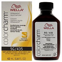 Color Charm Permanent Liquid Hair Color 435 5G Light Golden Brown By Wella For Unisex 142 Oz Hair Color