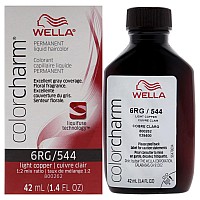 Color Charm Permanent Liquid Hair Color 544 6Rg Light Copper By Wella For Unisex 142 Oz Hair Color