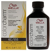 Color Charm Permanent Liquid Hair Color 555 6G Hazel Blonde By Wella For Unisex 142 Oz Hair Color