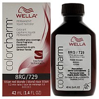 Color Charm Permanent Liquid Hair Color 729 8Rg Titian Red Blonde By Wella For Unisex 142 Oz Hair Color